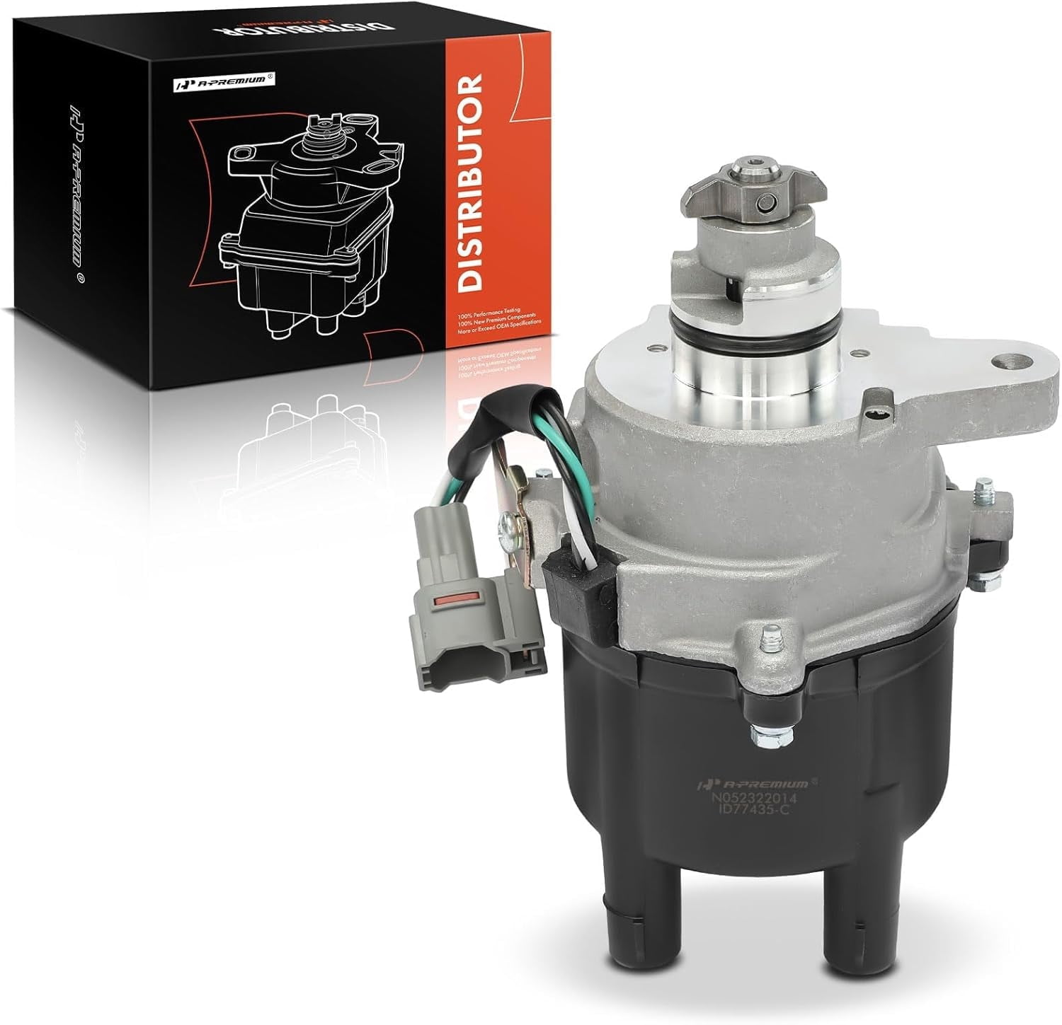 A-Premium Ignition Distributor with Cap and Rotor Compatible with Toyota Corolla 1995-1997, Celica 1996-1997 & Geo Prizm 1995-1997, 1.6L 1.8L
