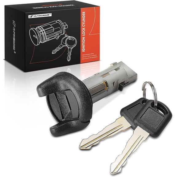 A-Premium Ignition Lock Cylinder with 2 keys Compatible with Chevrolet, GMC & Cadillac Vehicles - Tahoe 1998-2000, Blazer 1998, Yukon 1998-2000, Escalade 1999-2000, C1500, C2500, C3500, K1500, K2500