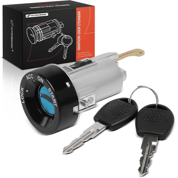 A-Premium Ignition Lock Cylinder with 2 keys Compatible with Chevrolet & Suzuki Vehicles - Aveo 2004-2008, Aveo5 2006-2008, Forenza 2004-2008, Reno 2005-2008