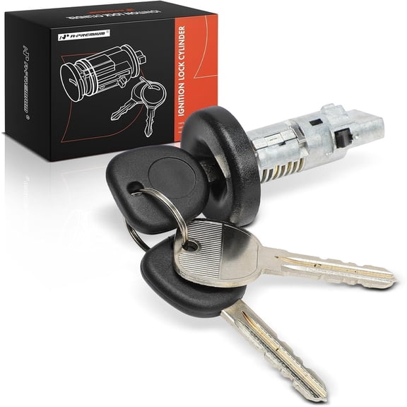 A-Premium Ignition Lock Cylinder with 3 keys Compatible with Chevrolet, GMC, Buick, Cadillac & Hummer Vehicles - Silverado 2500 HD, Sierra 1500, Impala, Tahoe, Yukon, Suburban Express 3500, LaCrosse