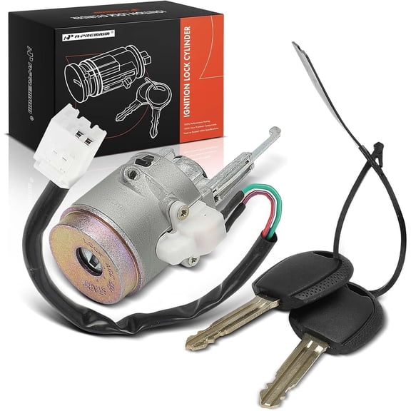 A-Premium Ignition Lock Cylinder with 2 keys Compatible with Kia & Hyundai Vehicles - Sportage 2005-2010, Tucson 2005-2009