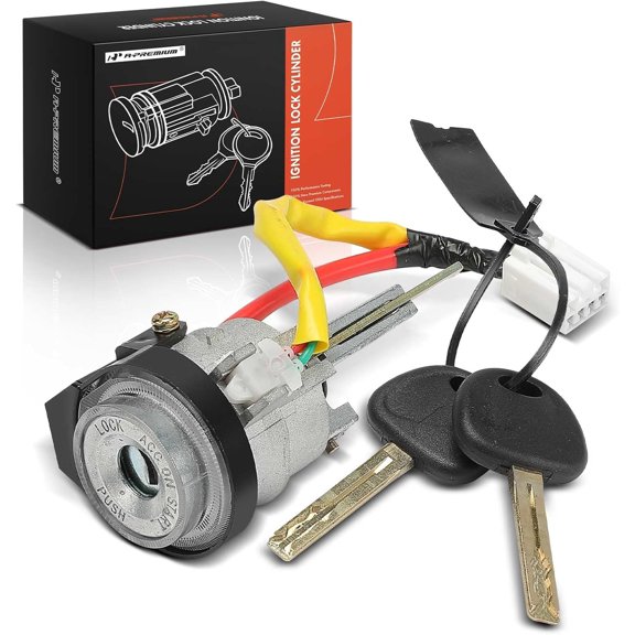 A-Premium Ignition Lock Cylinder with 2 keys Compatible with Kia Vehicles - Optima 2010