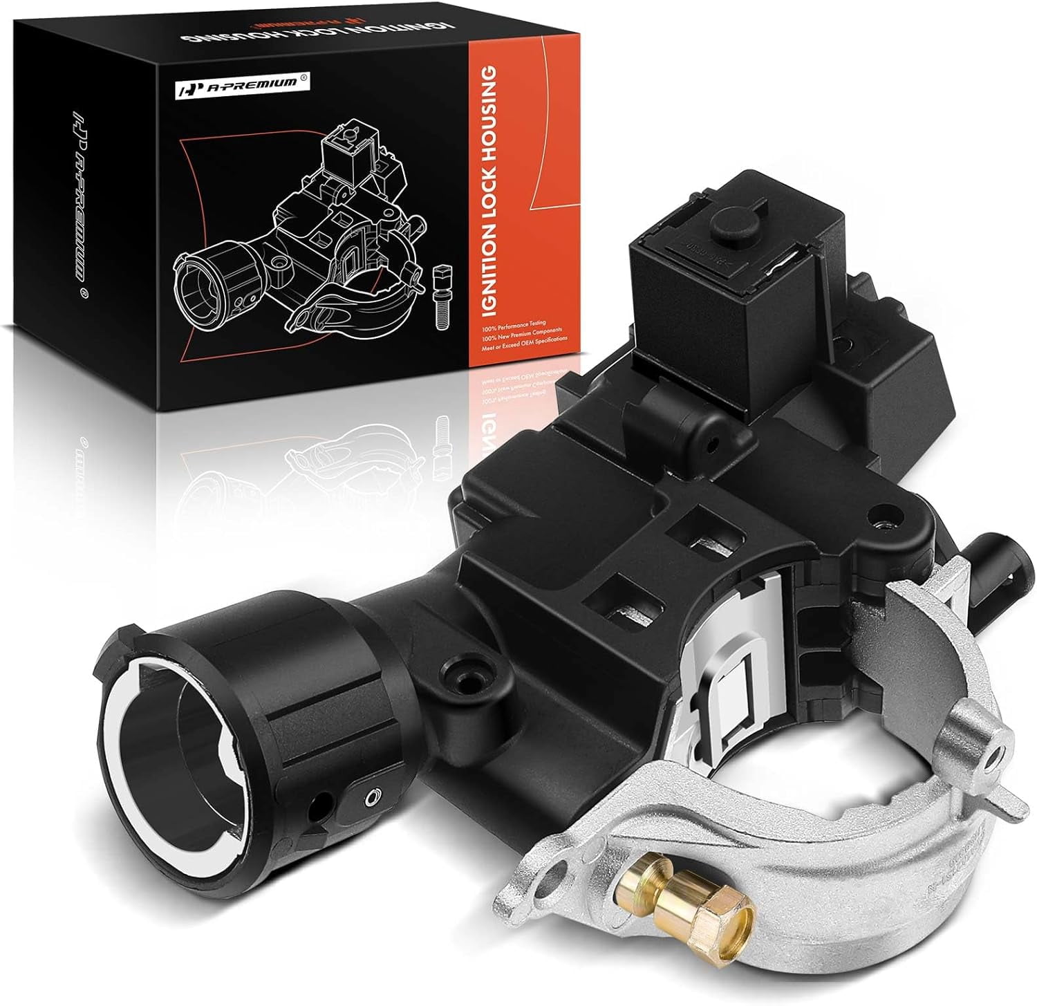 A-Premium Ignition Lock Housing with Ignition Switch Compatible with Ford Focus 2009-2011 Escape Mercury Mariner 2008-2010 Mazda Tribute 2008-2011
