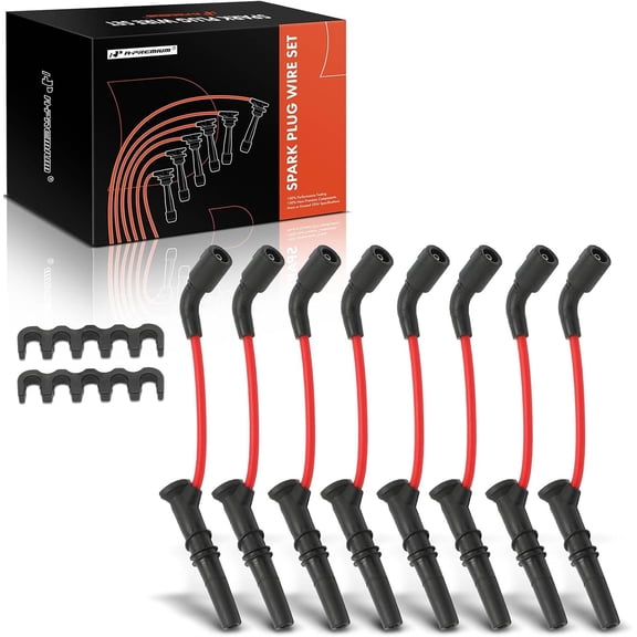 A-Premium Ignition Spark Plug Wires 8-PC Compatible with Chevrolet Camaro 1998-2002 5.7L, Corvette 1997-2013 & Pontiac Firebird 1998-2002 5.7L,10.5mm