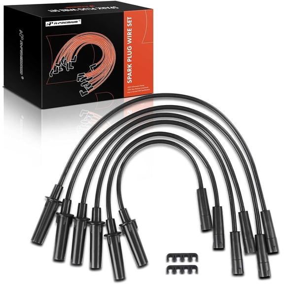 A-Premium Spark Plug Wire Set Compatible with Dodge Grand Caravan Chrysler Town & Country 2001-2010 Grand Voyager Pacifica Volkswagen Routan 6-PC Set