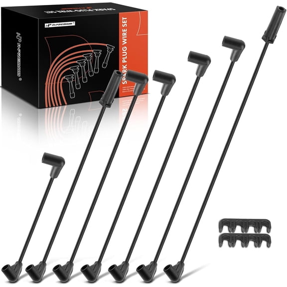 A-Premium Ignition Spark Plug Wires Set of 7 Compatible with Chevrolet Astro G10 G20 G30 P30 S10 Blazer & GMC Jimmy Sonoma C1500 C2500 K1500 K2500 & Oldsmobile