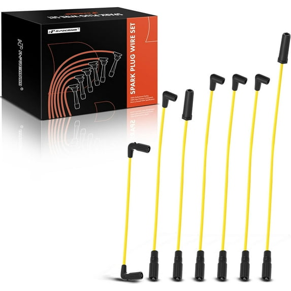 A-Premium Ignition Spark Plug Wires Set of 7 Compatible with Chevrolet Express 1500 2500, Blazer, Astro, C1500, K1500 & GMC Savana 1500 2500 3500, Sonoma, Jimmy, Safari & Isuzu Hombre & Oldsmobile