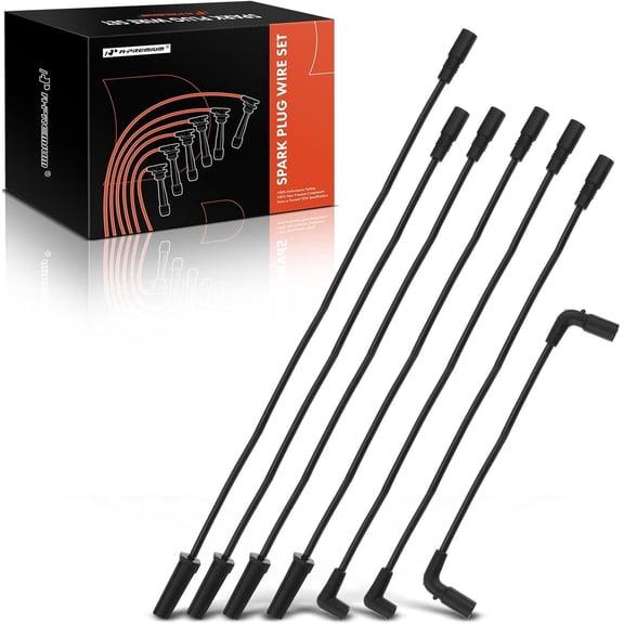 A-Premium Ignition Spark Plug Wires Set of 7 Compatible with Chevrolet GMC Models Silverado 1500 2007-2013 Savana 1500 2008-2013 Sierra 1500 2007-2013 V6 4.3L