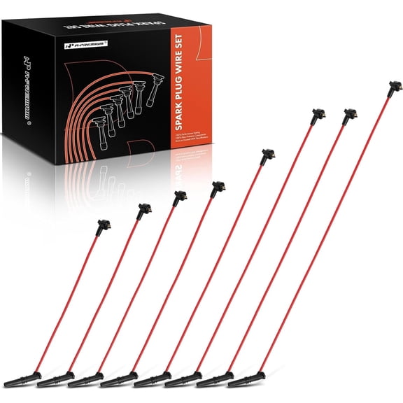 A-Premium Ignition Spark Plug Wires Set of 8 Compatible with Ford F-150, F-250, Expedition, E-150 Econoline, E-150 Econoline Club Wagon, E-250 Econoline, Crown Victoria & Lincoln Town Car & Mercury