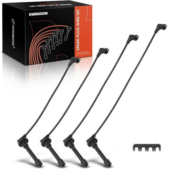 A-Premium Ignition Spark Plug Wires Set of 4 Compatible with Honda Accord 1990-1997, Prelude 1992-1996, 2.2L