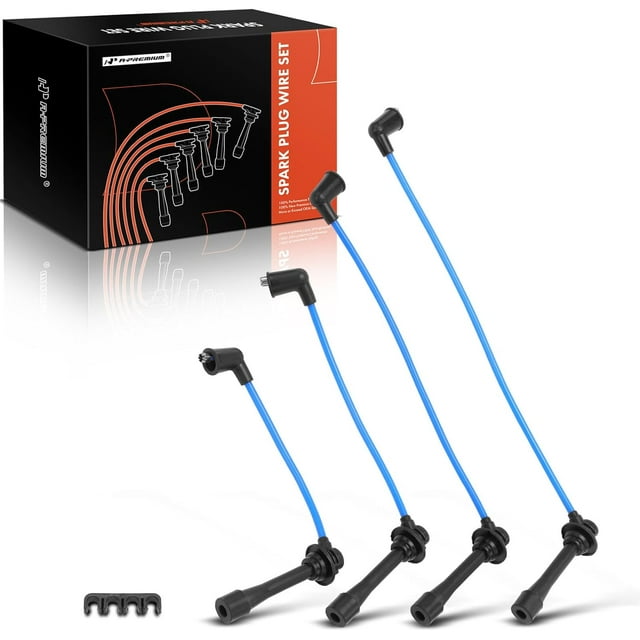 APremium Ignition Spark Plug Wires Set of 4 Compatible with Mazda