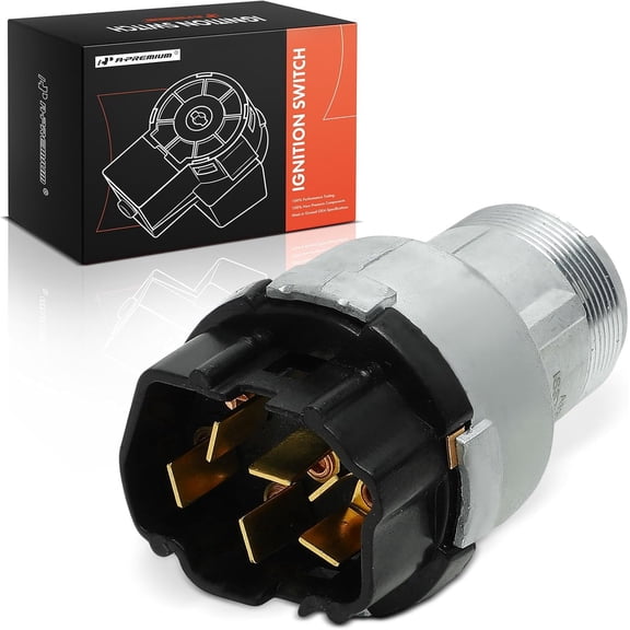 A-Premium Ignition Starter Switch Compatible with Ford Vehicles - F-100, F-150, F-250, F-350, E-100 E-150 E-250 Econoline Club Wagon, E-300 E-350 Econoline, C600, C700, C800, Country Sedan - 6 Blades
