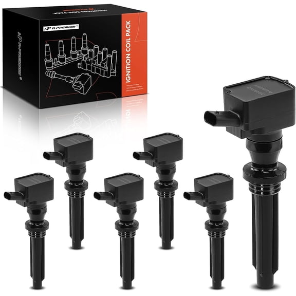 A-Premium Ignition coil Packs Compatible with Jaguar F-Pace 2017-2020, F-Type 2014-2021, XE 2017-2019, XF 2013-2019, XJ 2013-2019, 3.0L, 6-PC Set