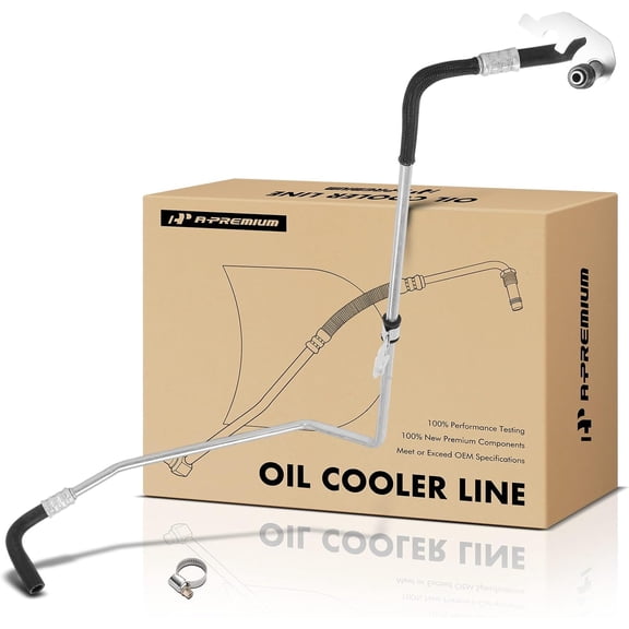 A-Premium Inlet Automatic Transmission Oil Cooler Line Hose Assembly Compatible with Ford F-150 F150 2015 2016 2017 2018 2019 5.0L