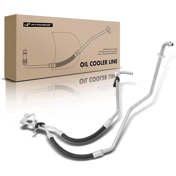 A-Premium Inlet and Outlet Engine Oil Cooler Line Hose Assembly Compatible with Chevrolet Blazer 1996-2005 S10 GMC Sonoma 1996-2003 Jimmy 1996-2004 4.3L RWD
