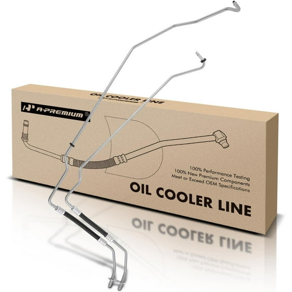 A-Premium Inlet and Outlet Automatic Transmission Oil Cooler Line Hose Assembly Compatible with Chevrolet Equinox Pontiac Torrent 2006-2009 3.4L