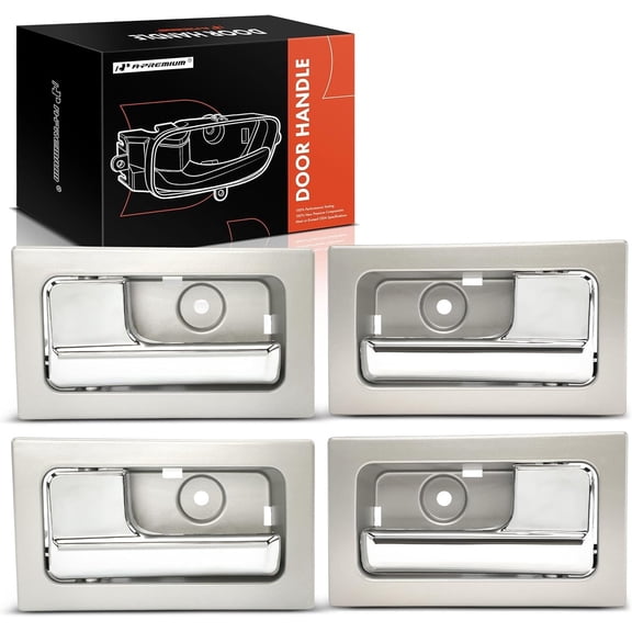 A-Premium Inside Interior Door Handles Compatible with Ford F-150 2009-2014 Crew Cab Pickup Chrome Lever 4-PC Set Front and Rear Driver and Passenger Side