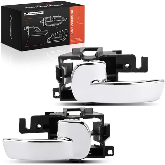 A-Premium Inside Interior Door Handles Compatible with Nissan Pathfinder 2005 2006 2007 2008 2009, Black Housing with Chrome Lever, 2-PC Set, Driver & Passenger Side