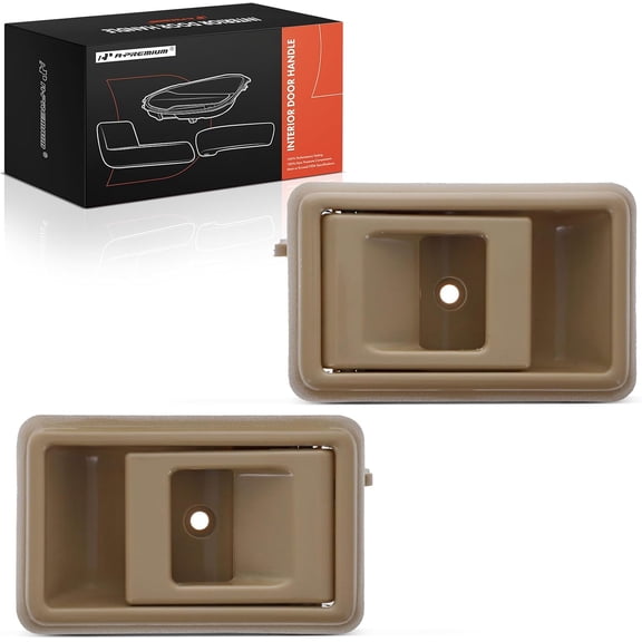 A-Premium Inside Interior Door Handles Compatible with Toyota Tacoma 1995-2000, Beige, 2-PC Set, Front or Rear Driver & Passenger Side, Replace# 69206-04010-E, 69205-04010-E