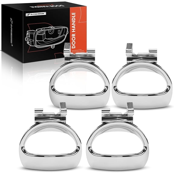 A-Premium Inside Interior Door Handles Compatible with Chevrolet HHR 2006-2011 Wagon Chrome 4-PC Set Front and Rear