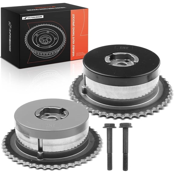 A-Premium Intake and Exhaust Engine Variable Timing Camshaft Phaser Actuator Compatible with Buick Regal 2011-2013 & Chevrolet Equinox & GMC Terrain 2010-2011 & Pontiac G5 & Saturn Aura, 2-PC Set