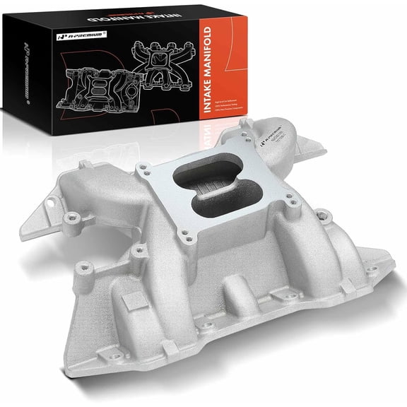 A-Premium Intake Manifold Replacement for Mopar 413-426-440 Big-Block, Aluminum, Satin Finish, Dual Plane, V8