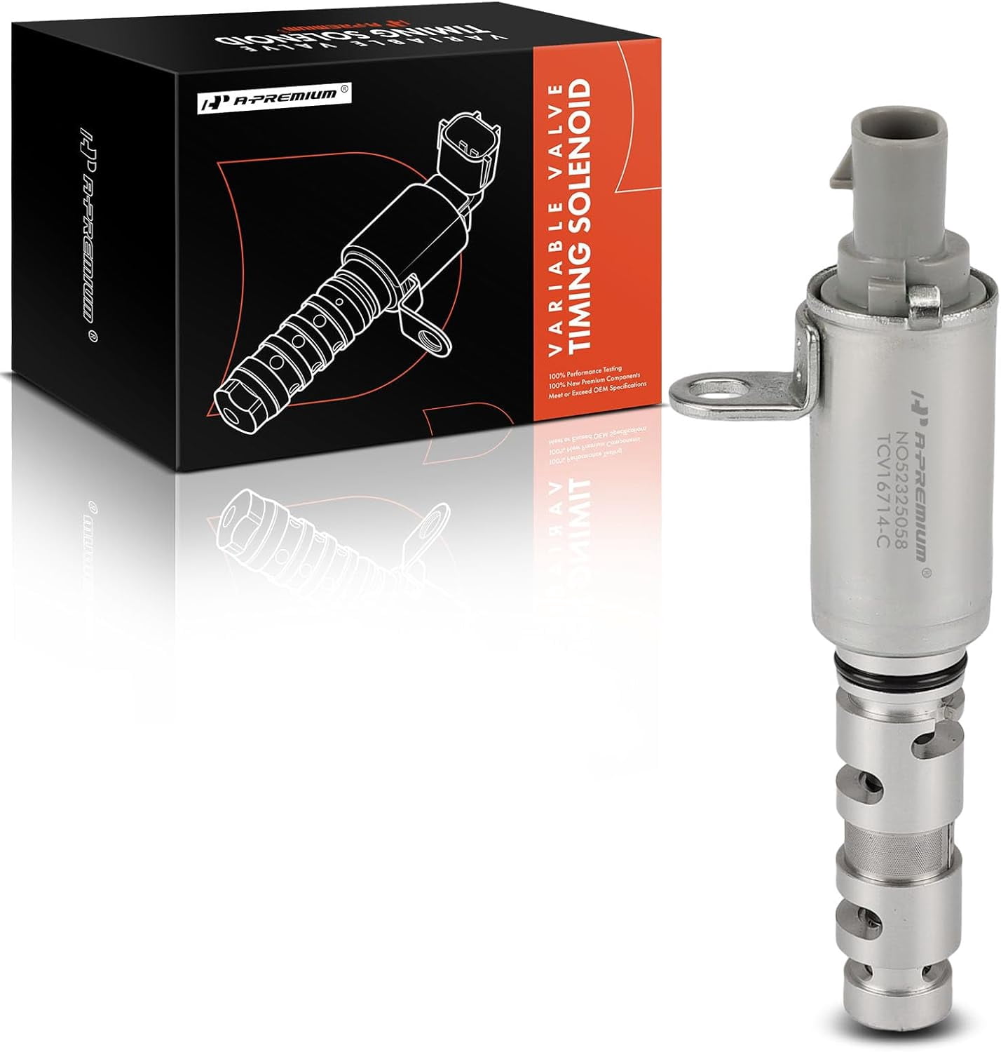 A-Premium Intake Right Engine Variable Valve Timing (VVT) Solenoid Compatible with Kia Sorento 2011, Sedona 2011-2012 & Hyundai Santa Fe 2010-2011, Genesis Coupe 2011, Genesis 2011, Azera 2012