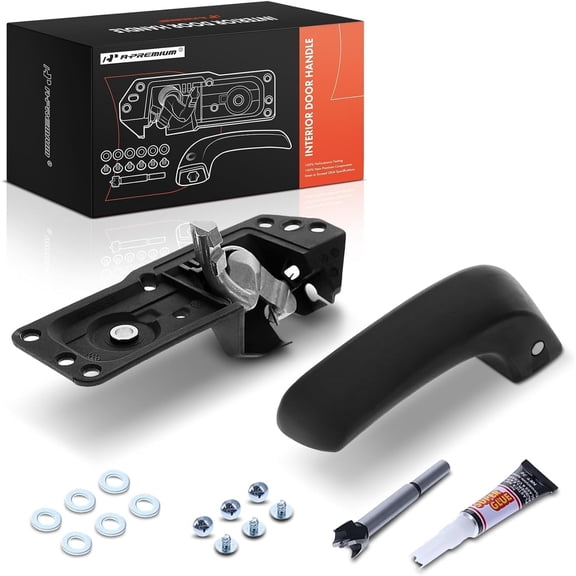 A-Premium Interior Door Handle Kit Front or Rear Left Driver Side - Compatible with 2007-2014 Chevy Silverado, Tahoe, Suburban, Avalanche & GMC Sierra, Yukon & Cadillac Escalade - Replace# 20833606