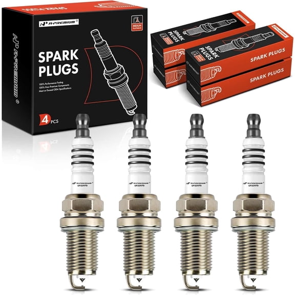 A-Premium Iridium Platinum Spark Plug Compatible with Toyota Camry, RAV4, Corolla, Highlander, Matrix, Celica & Mercedes-Benz C230, SLK230 & Scion tC, xB & Lexus HS250h & Pontiac Vibe, Pack of 4