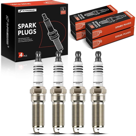 A-Premium Iridium Platinum Spark Plugs Compatible with Ford Escape 2009-2025, Fusion 2006-2020, C-Max, Maverick & Lincoln MKZ & Mercury Mariner, Milan, L4 2.0L 2.3L 2.5L, Pack of 4