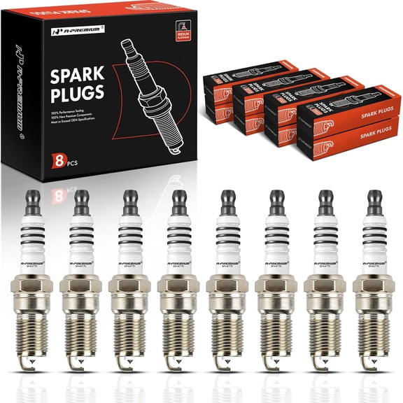 A-Premium Iridium Platinum Spark Plugs Compatible with Ford F-150 1999-2003, Mustang 2003-2004 2007-2012, GT 2005-2006, Crown Victoria 1996-2005, 4.6L 5.4L, Pack of 8