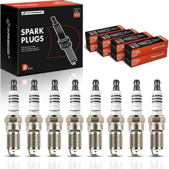 A-Premium Iridium Platinum Spark Plugs Compatible with Ford F-150 1999-2003, Mustang 2003-2004 2007-2012, GT 2005-2006, Crown Victoria 1996-2005, 4.6L 5.4L, Pack of 8