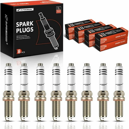 A-Premium Iridium Platinum Spark Plugs Compatible with Mercedes-Benz C190 AMG GT, C190 AMG GT C/R/S/R Pro, C63 AMG, C63/E63 AMG S, GLC63 AMG, GLC63 AMG S, S560, S63 AMG, GLS600, G63 AMG, Pack of 8