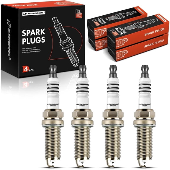 A-Premium Iridium Platinum Spark Plugs Compatible with Subaru Outback Forester Impreza Legacy & Mercedes-Benz C230 & Mitsubishi Outlander Lancer Eclipse & Hyundai Genesis Coupe Pack of 4