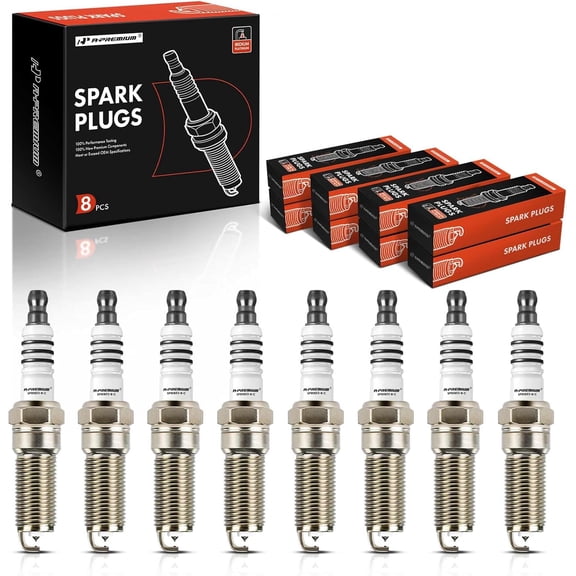 A-Premium Iridium & Platinum Spark Plugs Compatible with Ford F-150 F150 2011-2017 5.0L, Mustang 2011-2019 5.0L 5.2L, Pack of 8