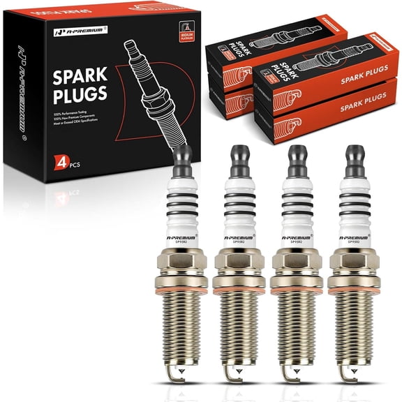 A-Premium Iridium Platinum Spark Plugs Compatible with Honda Civic 2016 2017 2018 2019 2020, 1.5L 2.0L, Pack of 4