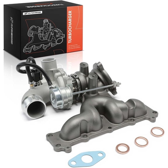 A-Premium K03 Complete Turbocharger Turbo Kit with Gasket & Wastegate Actuator Compatible with Ford,Volvo, Jaguar & Land Rover Models - Focus, XC60/S60, XF, XJ, V60, V70, Rover Evoque, Galaxy, Mondeo