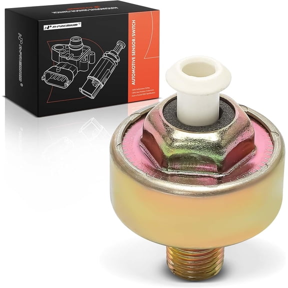 A-Premium Knock Detonation Sensor Compatible with Chevrolet Silverado 1500, Express 1500/2500, Astro, Blazer, Corvette & GMC Sierra, Jimmy, Sonoma & Isuzu & Oldsmobile, 4.3L 5.7L, Replace# 10456075