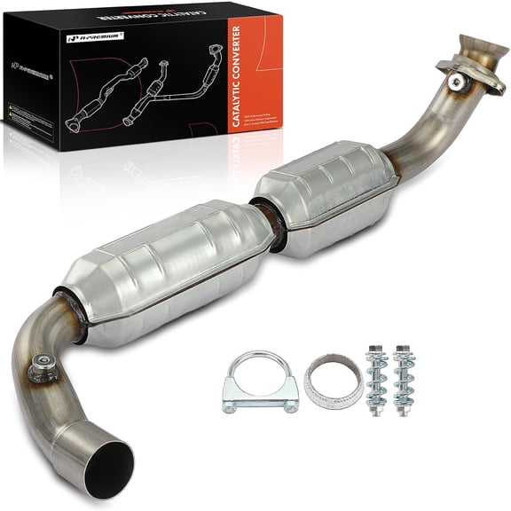 A-Premium Left Catalytic Converter Kit Direct-Fit Compatible with Ford E-150/E-250 2003-2007, E-150 Econoline 2000-2002, E-150 Econoline Club Wagon 2000-2002, E-150 Club Wagon, 4.6L, EPA Compliant