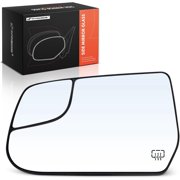 A-Premium Left Driver Side Heated Mirror Glass with Backing Plate - Compatible with Chevrolet Equinox 2010-2017 & GMC Terrain 2010-2014 - Exterior Side View Flat Mirror with Blind Spot Glass
