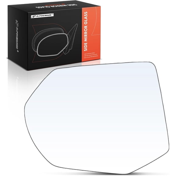 A-Premium Left Driver Side Heated Mirror Glass with Backing Plate Compatible with Chevrolet Tahoe/Suburban 2021-2024 & GMC Yukon 2021-2024, Yukon XL 2021-2024 - Exterior Side View Flat Mirror