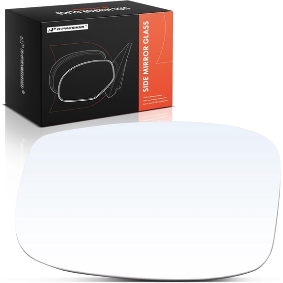 A-Premium Left Driver Side Heated Mirror Glass with Backing Plate Compatible with Honda Odyssey 2018 2019 2020 2021 2022 2023 - Exterior Side View Flat Mirror, Replace # 76253THRA12