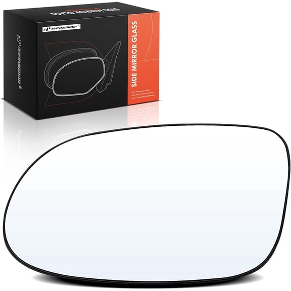 A-Premium Left Driver Side Heated Mirror Glass with Backing Plate - Compatible with Mercedes-Benz SL500 1999-2002, SL600 1999-2002, SLK230 1998-2000, CLK430 1999