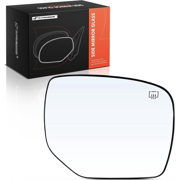 A-Premium Left Driver Side Heated Mirror Glass with Backing Plate - Compatible with Subaru Forester 2014 2015 2016 2017 2018 - Exterior Side View Flat Mirror