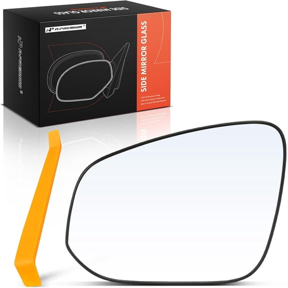 A-Premium Left Driver Side Heated Mirror Glass with Backing Plate Compatible with Toyota RAV4 2019 2020 2021 2022 2023 2024 - Exterior Side View Flat Mirror
