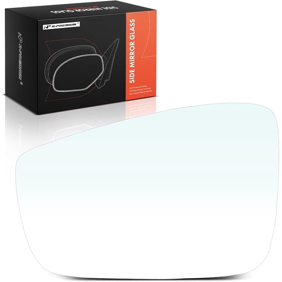 A-Premium Left Driver Side Heated Mirror Glass with Backing Plate - Compatible with Volkswagen Jetta 2011-2018, Passat 2012-2015, Beetle 2012-2018 - Exterior Side View Flat Mirror