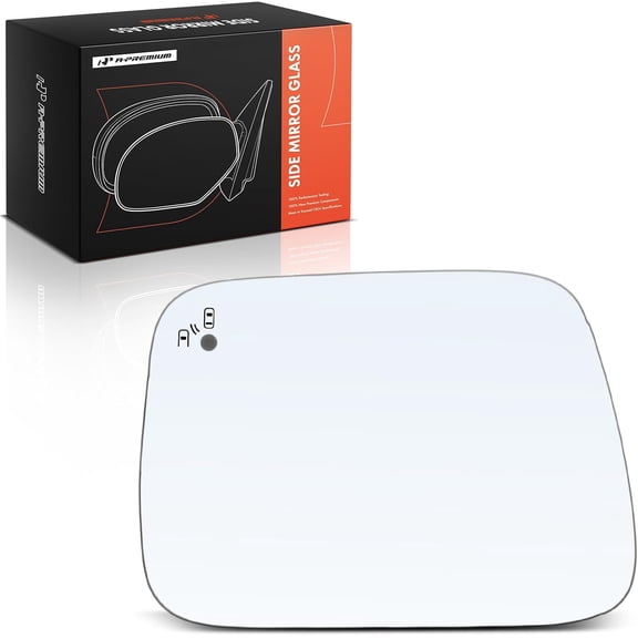 A-Premium Left Driver Side Heated Mirror Glass Compatible with Jeep Renegade 2015-2025 - Exterior Side View Flat Mirror with Blind Spot Detection