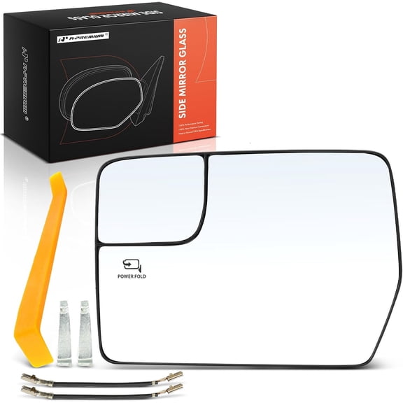A-Premium Driver Left Side Power Heated Mirror Glass Compatible with Ford F-150 2011 2012 2013 2014, Replace # BL3Z-17K707-E