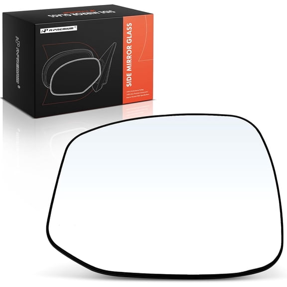 A-Premium Left Driver Side Heated Mirror Glass with Backing Plate Compatible with Honda Civic 2012 2013 - Exterior Side View Flat Mirror
