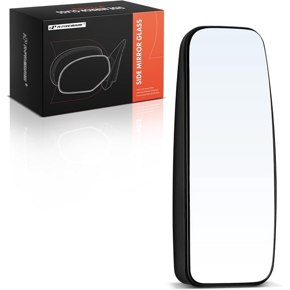 A-Premium Left Driver Side Lower Non-Heated Mirror Glass with Backing Plate - Compatible with Mercedes-Benz Sprinter 2500 3500 & Freightliner Sprinter 2500 3500 - Exterior Side View Convex Mirror